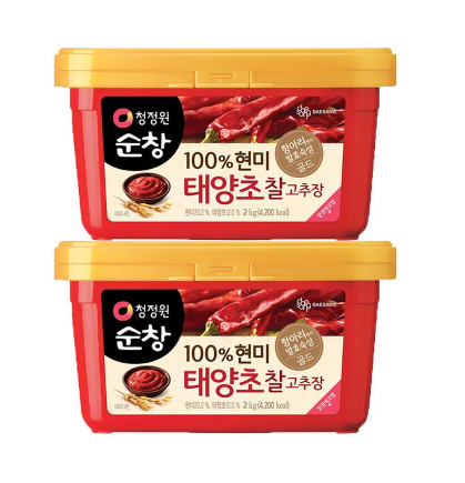 청정원 순창 태양초 현미 찰고추장 2kg+2kg (4kg)