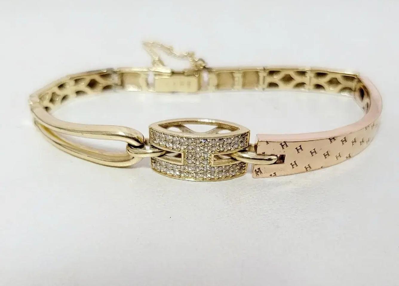 14K 에이치콤비 팔찌