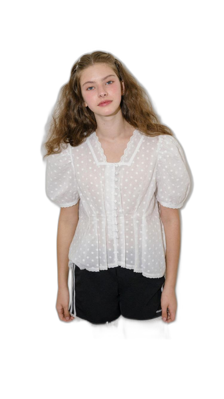 바이탈싸인 도트 블라우스