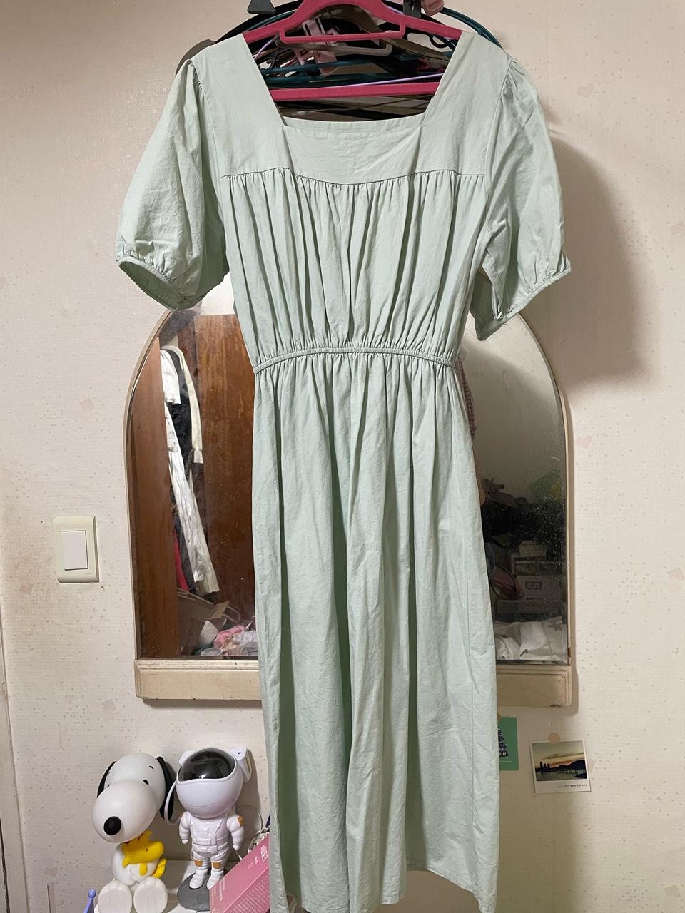 스퀘어넥롱원피스