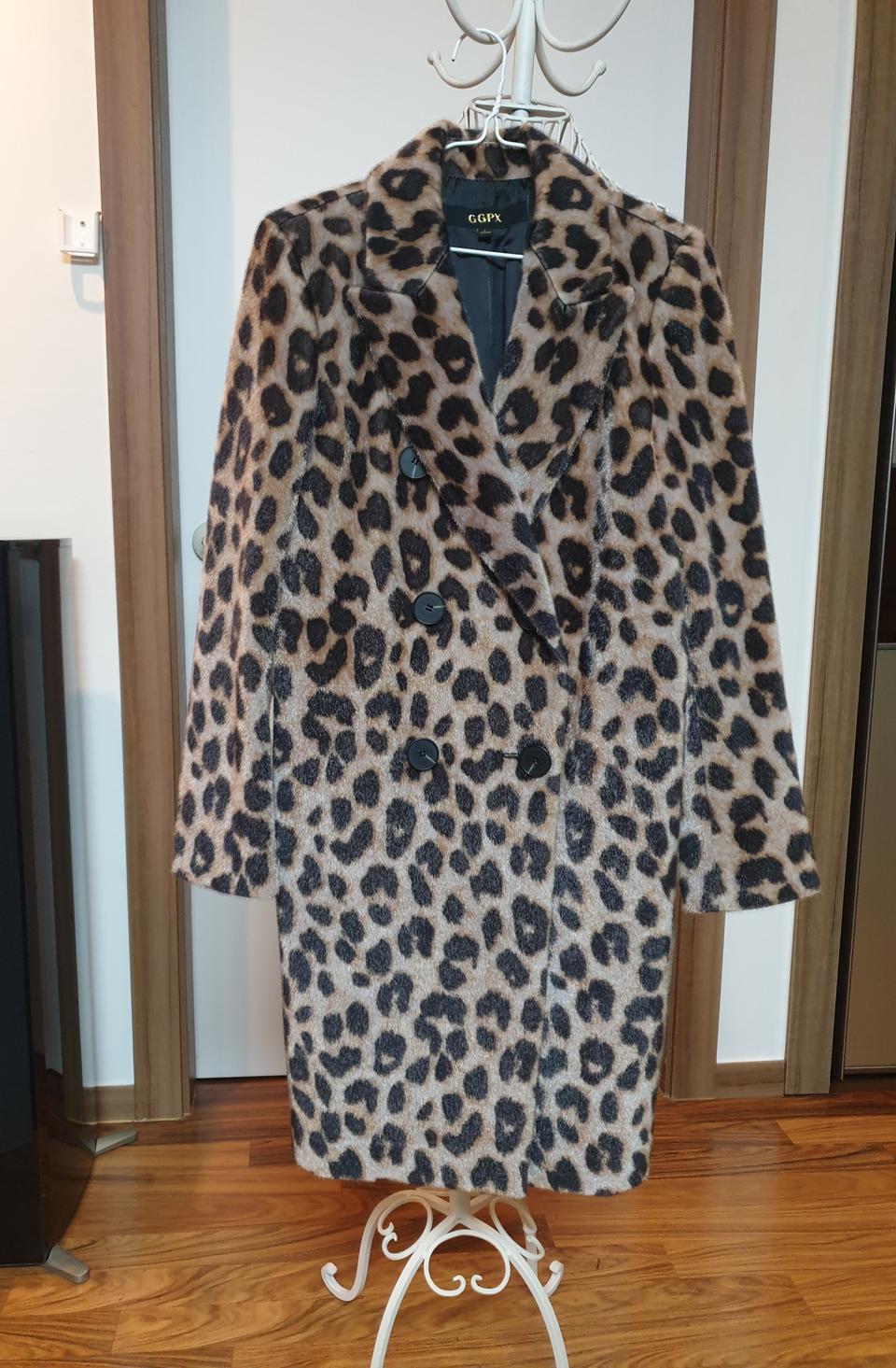 GGPX 지지피엑스 호피 레오파드 더블 여성 코트 럭셔리 코트