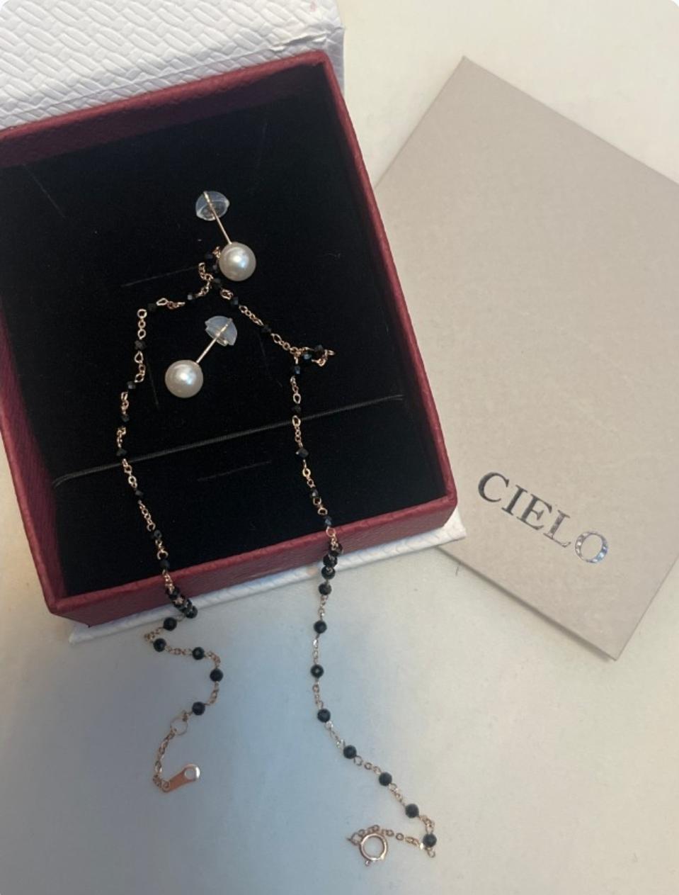 14k 블랙원석 목걸이