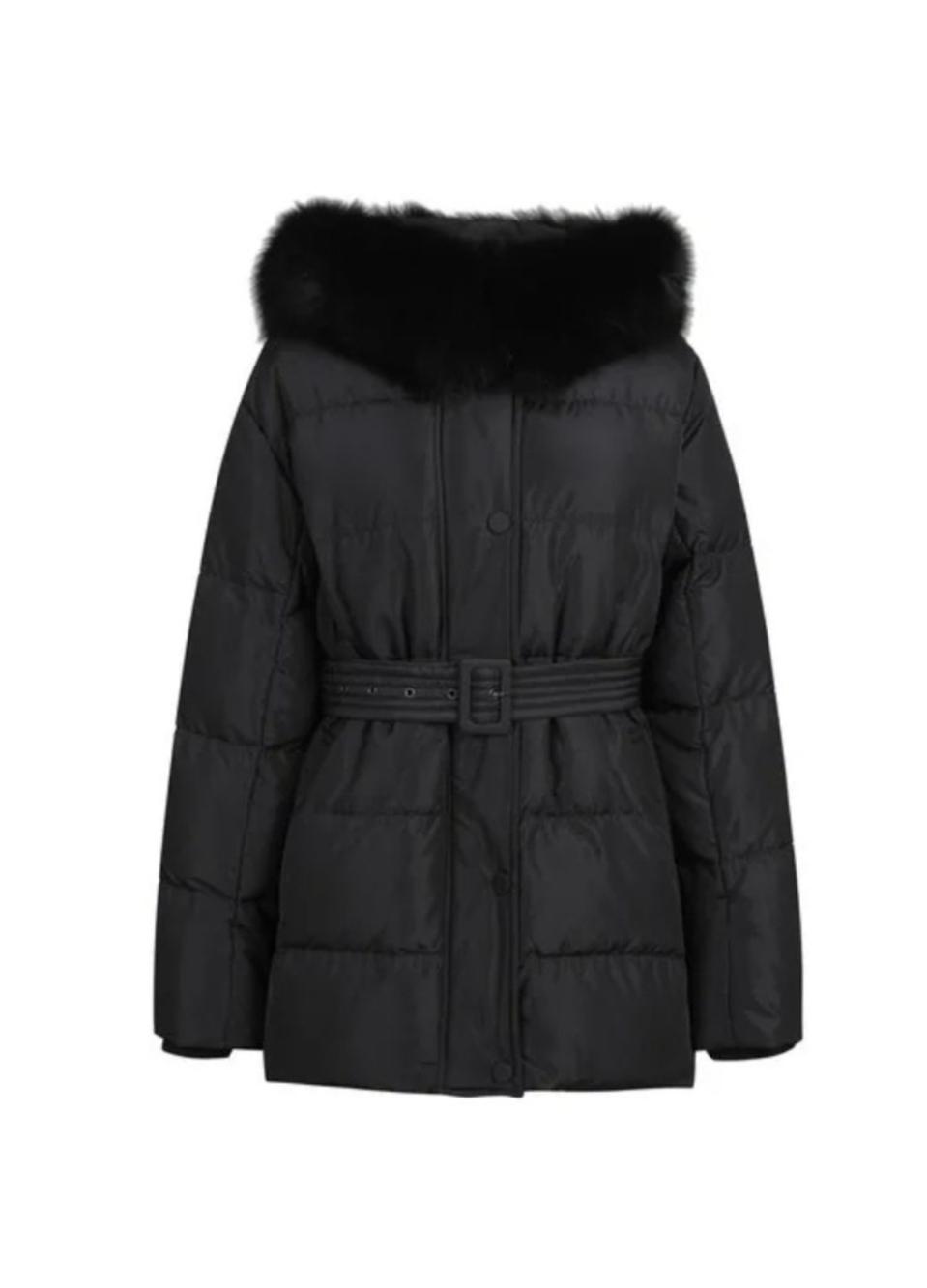 ((럭키슈에뜨 구스다운 패딩 (폭스 후드)