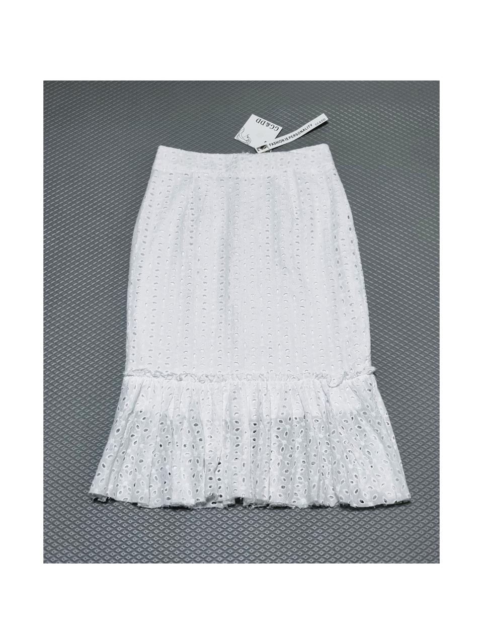 화이트 레이스 머메이드 스커트(M)