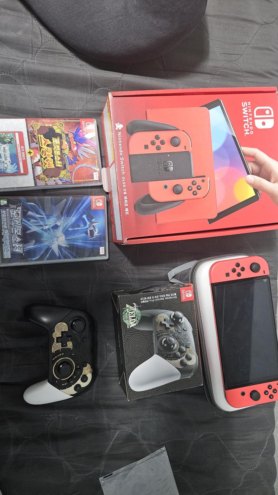 스위치oled red 포켓몬 2종 젤다 프로콘