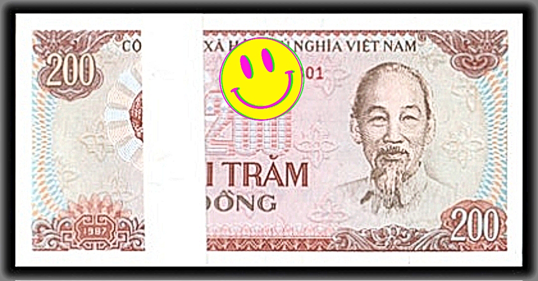 ●상품번호-가304●Vietnam 단종된 구권 200D 다발