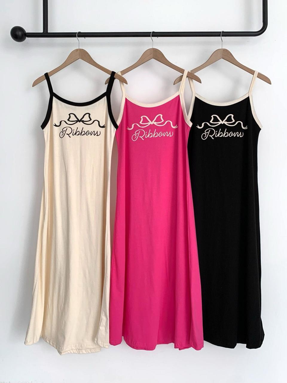 리본끈롱원피스