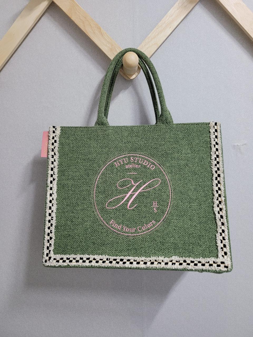 휴젠느 라푸백 미디움 올리브 크로색 숄더백 토트백