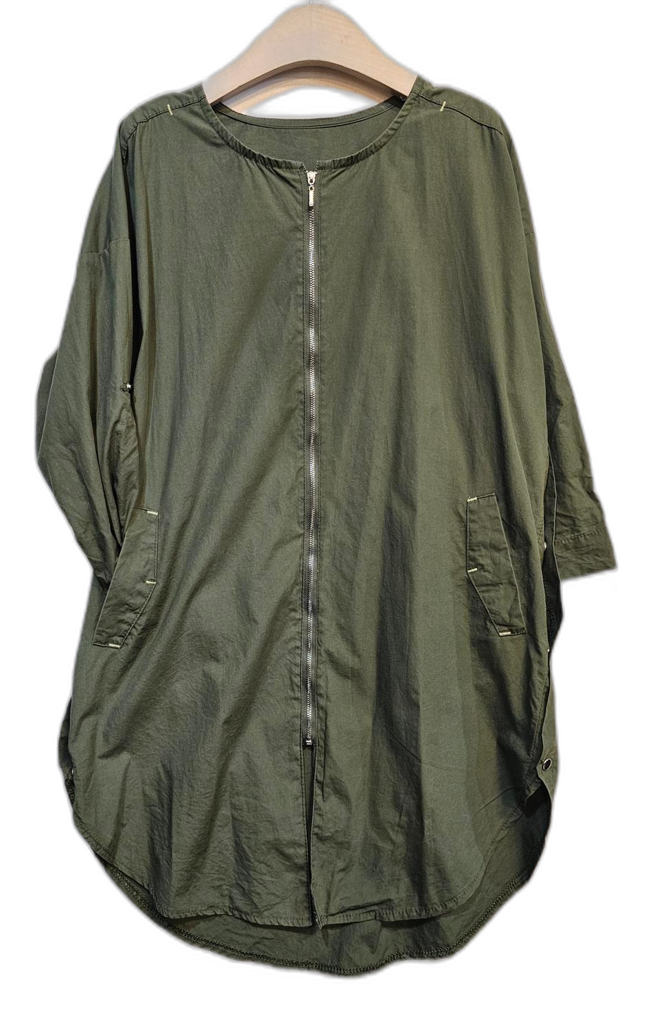 면 점퍼 66~88사이즈 카키점프