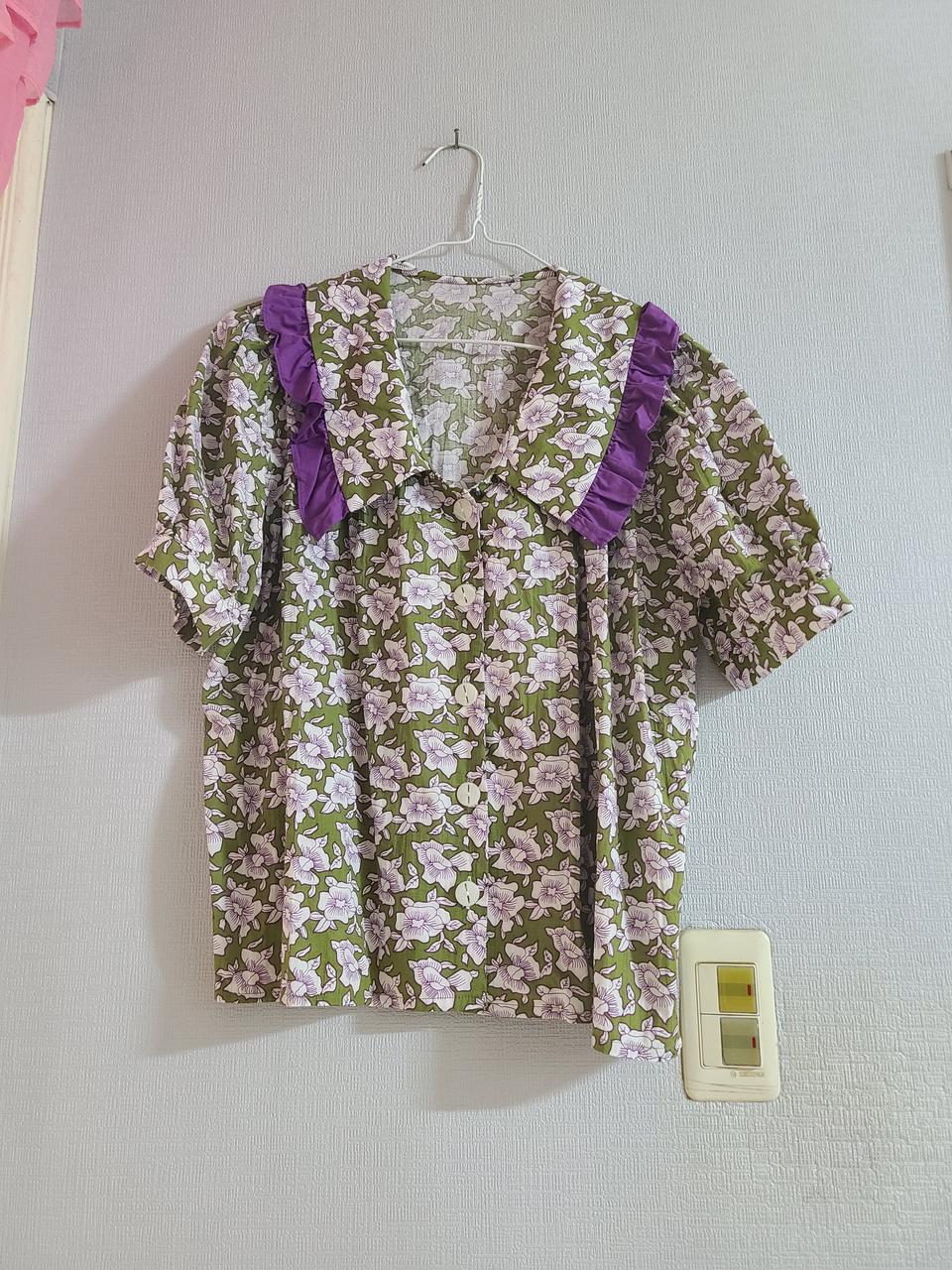 빅카라 블라우스