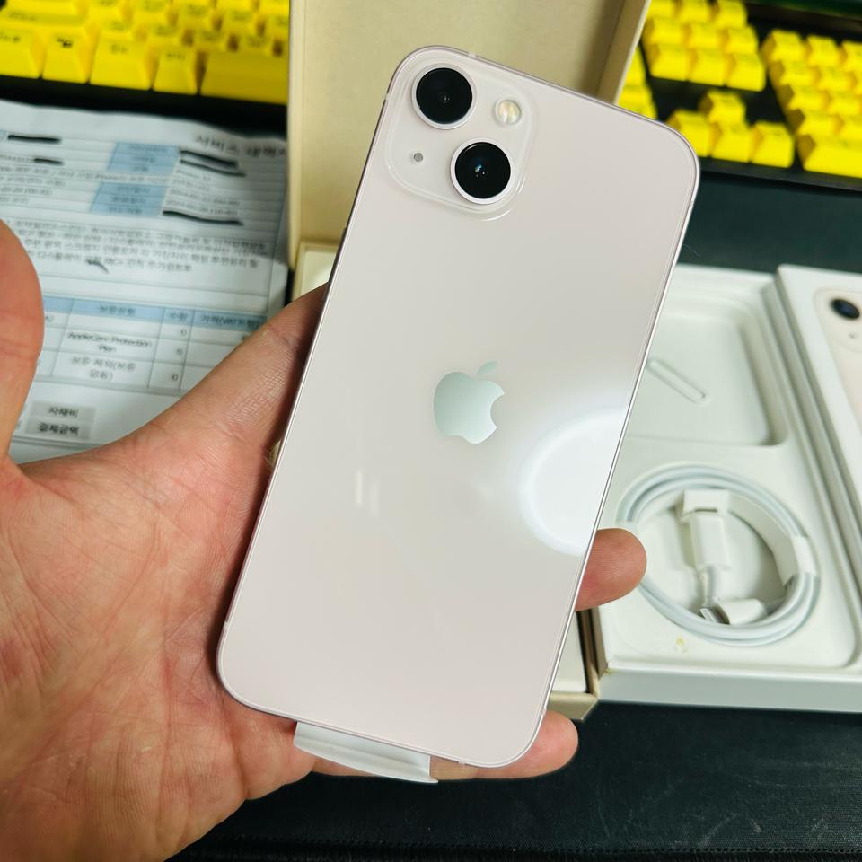 애케플 자급제 미사용 아이폰13 핑크 128기가 풀박스