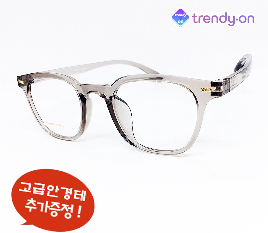 [추가증정]트랜디온 U 국내산 그레이 뿔테 세련 안경테 7eye7 새제품