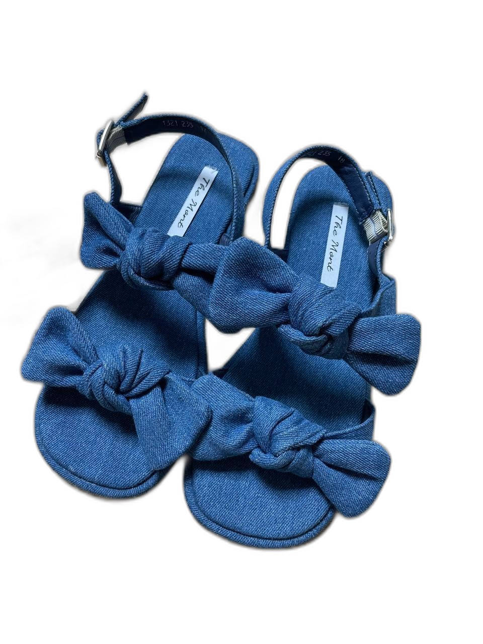 데님 리본샌들 235