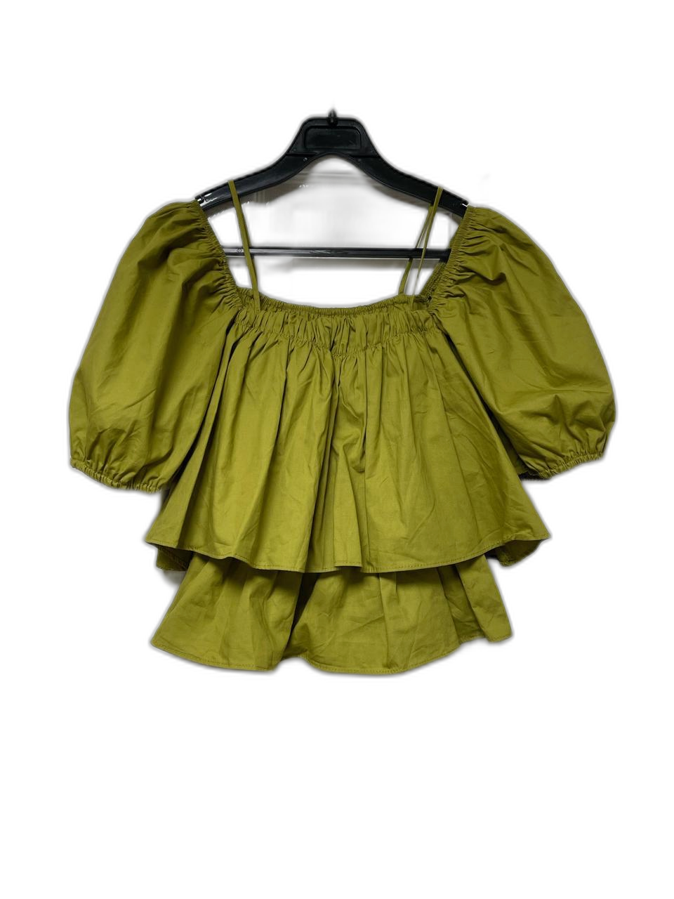 올리브 반팔 블라우스 새옷