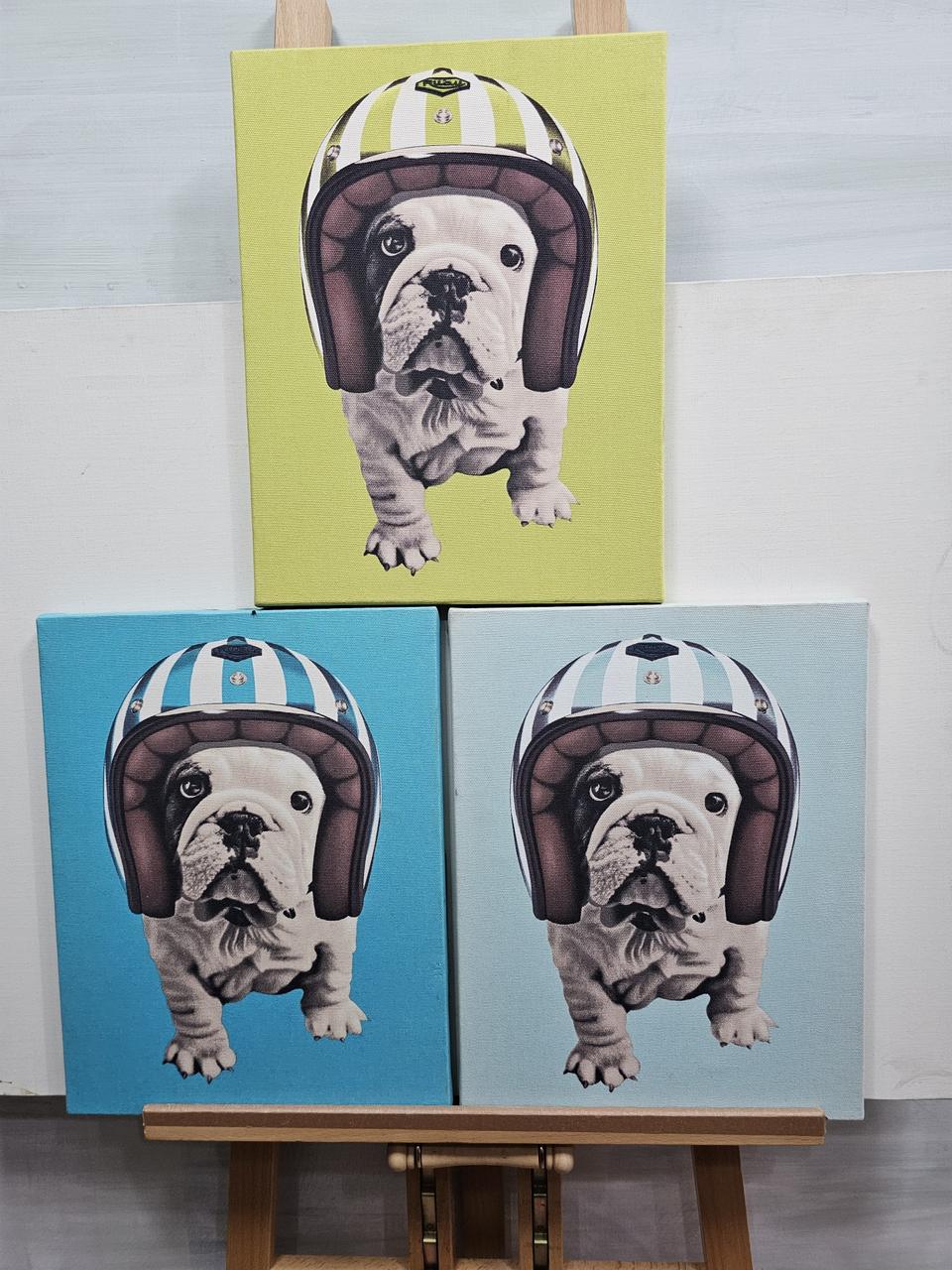 강아지 아트프린트 인테리어 액자 32x41cm 서양화