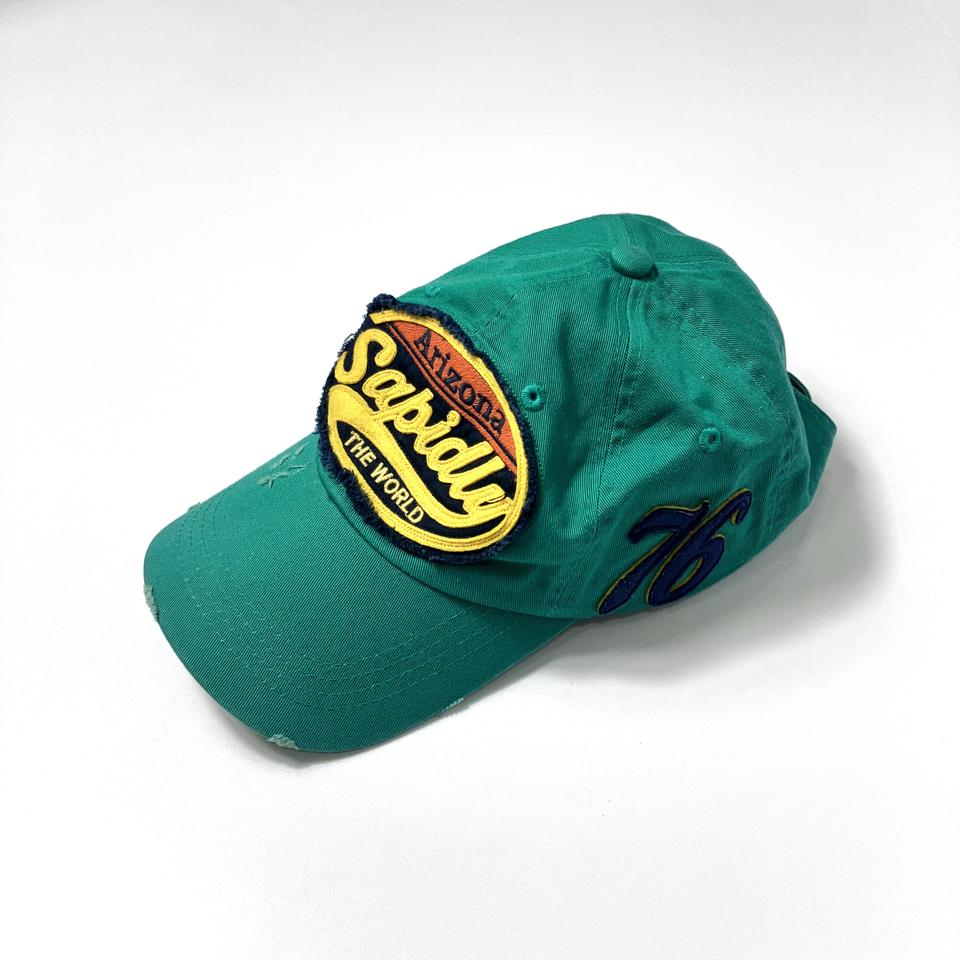 43-C1 Y2k 빈티지 그린 볼캡 모자 Free