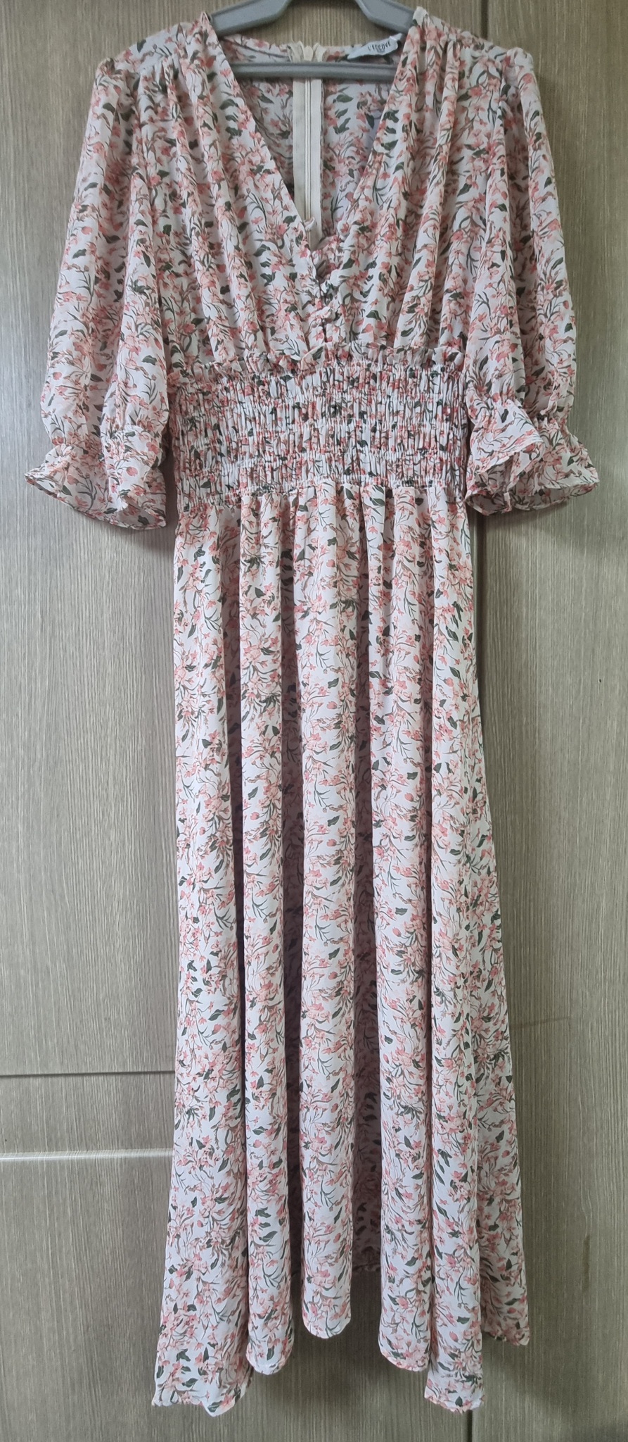 레코브 v넥 플라워 롱원피스