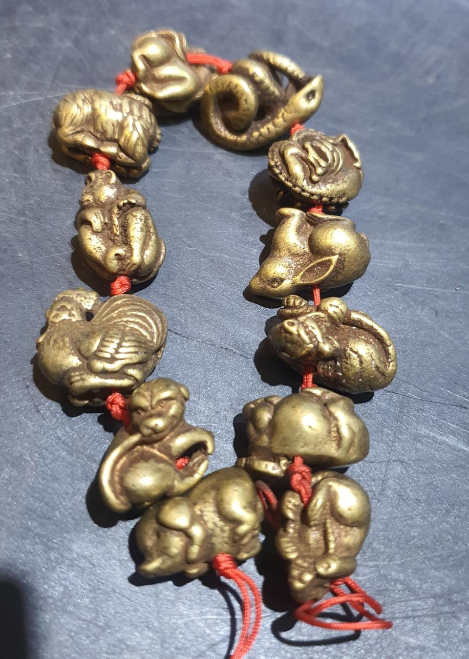 황동 십이지신 펜던트