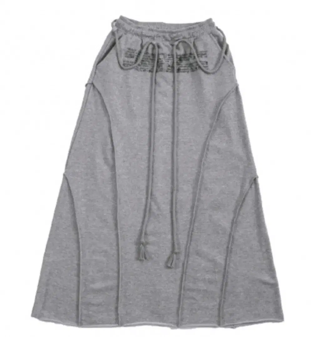 Ojos cutting maxi skirt silver grey