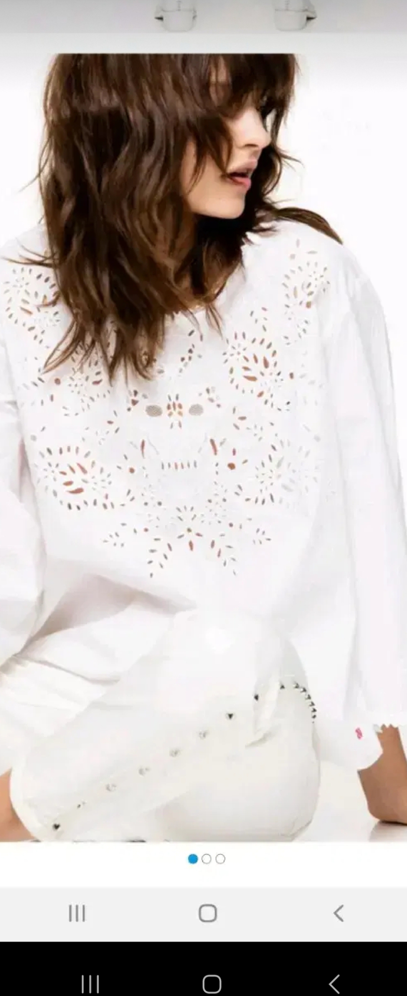 (정품) ISABEL MARANT 자수펀칭 크롭 블라웃