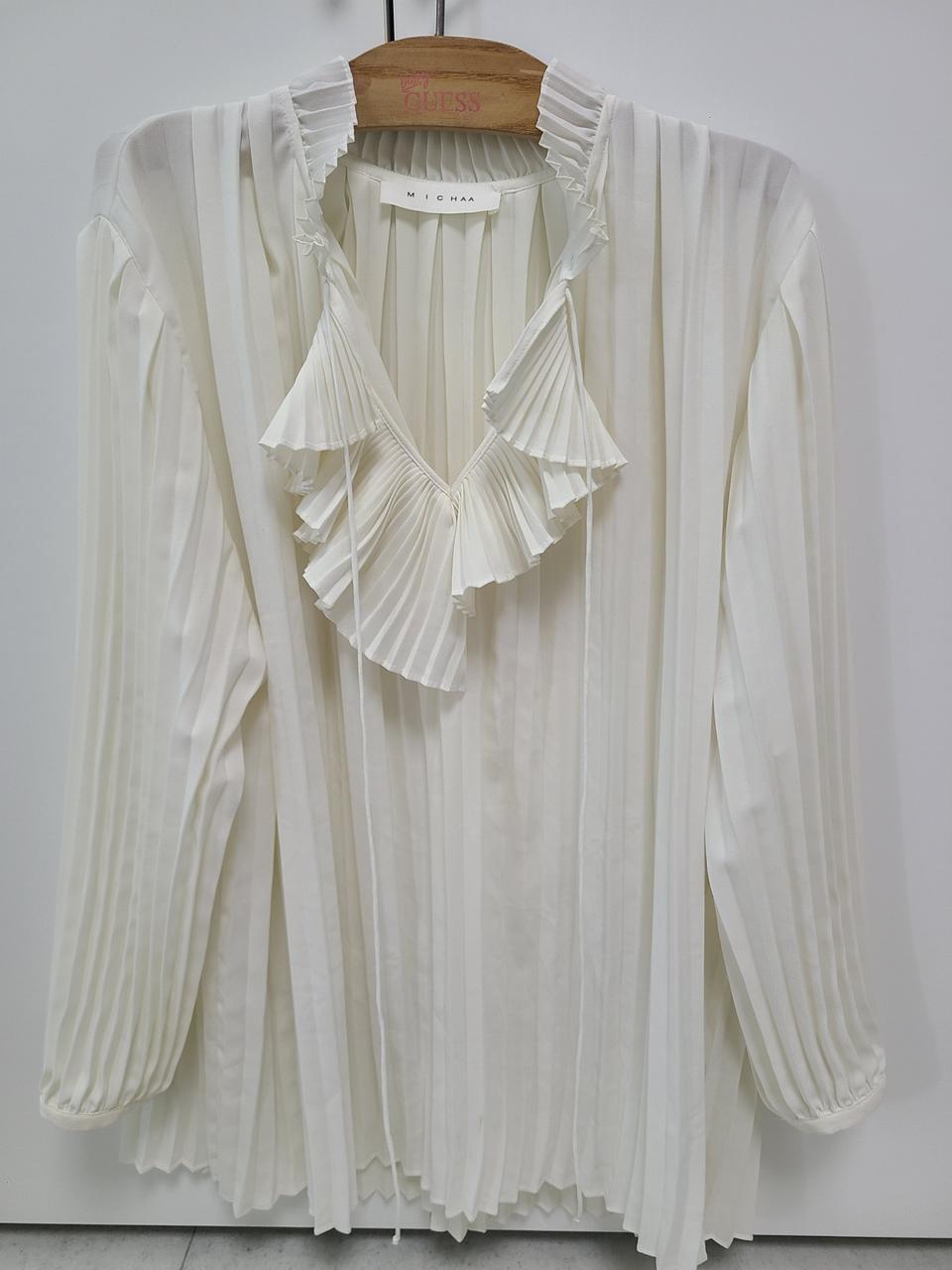 미샤 플리츠 블라우스
