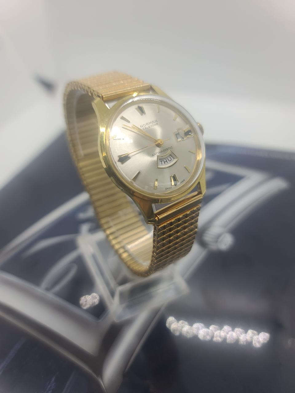 빈티지 Norman 올금장 남성 수동태엽 시계/SWISS