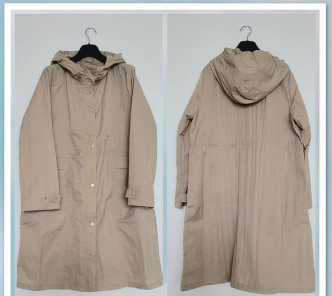 후드트렌치55.새옷. 베이지.  발수,방풍기능