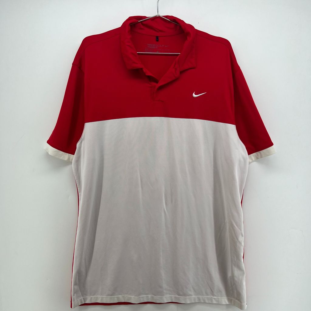 [중고] 라지 나이키 골프 기능성 웨어 골프티셔츠 빈티지 배색 투톤