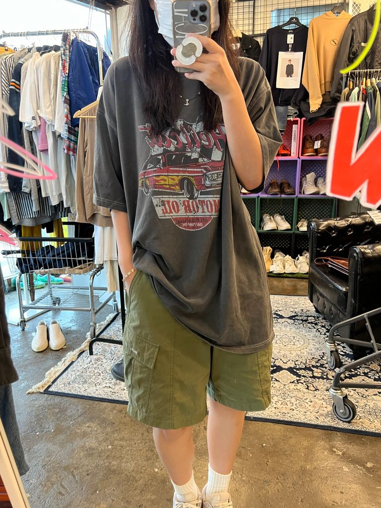 [중고] 라지 아웃스탠딩 모터사이클 오버핏 반팔티셔츠