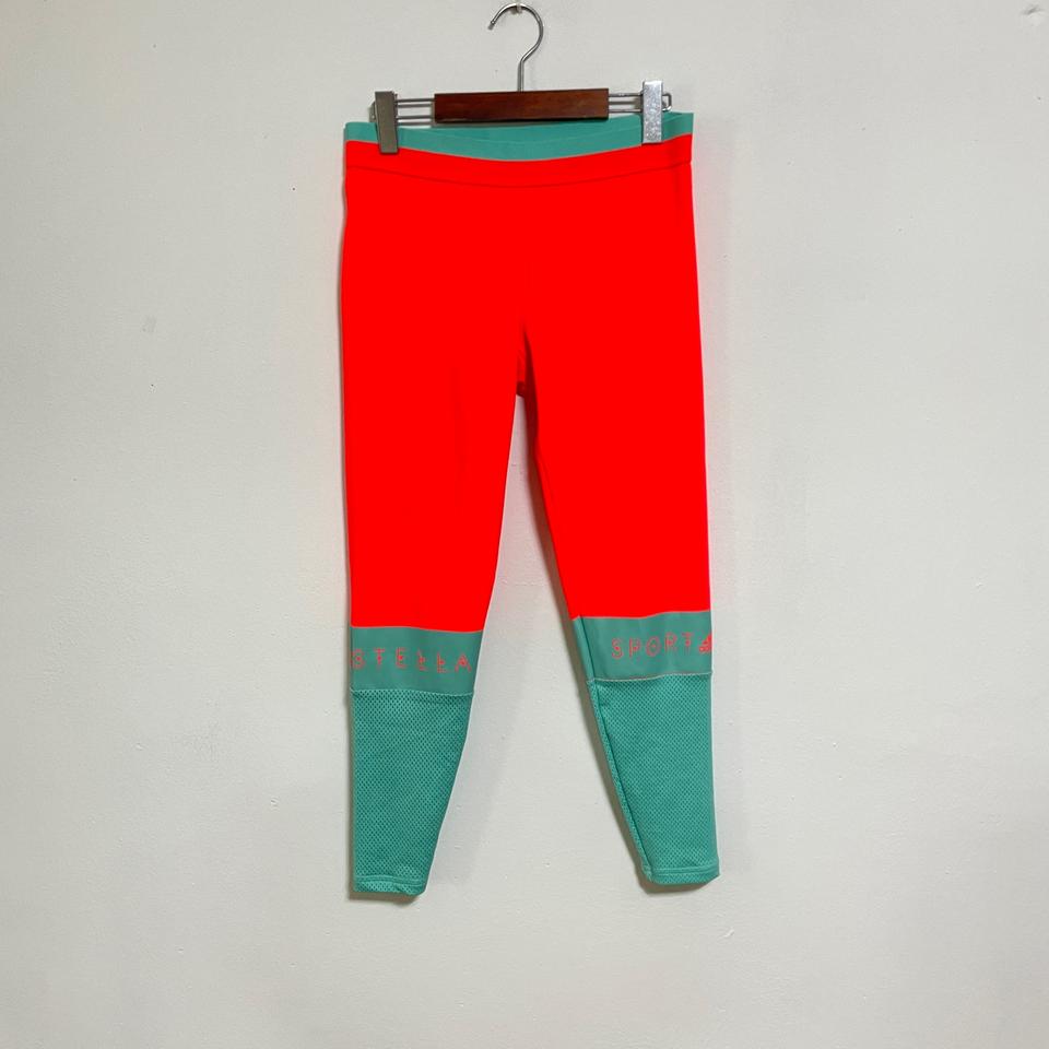 C380 아디다스 스텔라맥카트니 형광 배색 레깅스M