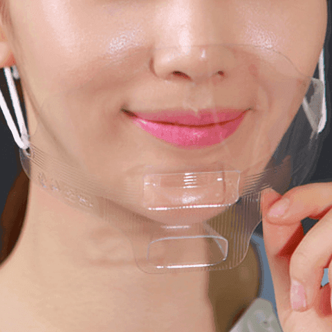 새 2개 일회용 투명 마스크 비말 방지 일회용 마스크 학교 학원 감기