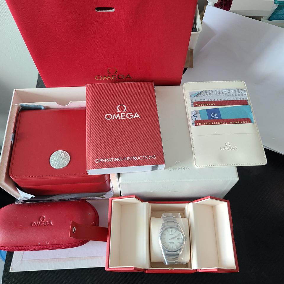 오메가 아쿠아테라 쿼츠 흰판 38.5