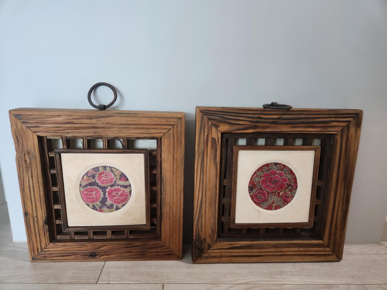 비단수놓은 전통창틀