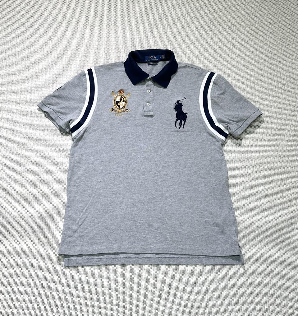 (정품) 폴로랄프로렌 그레이 반팔 카라티 95사이즈