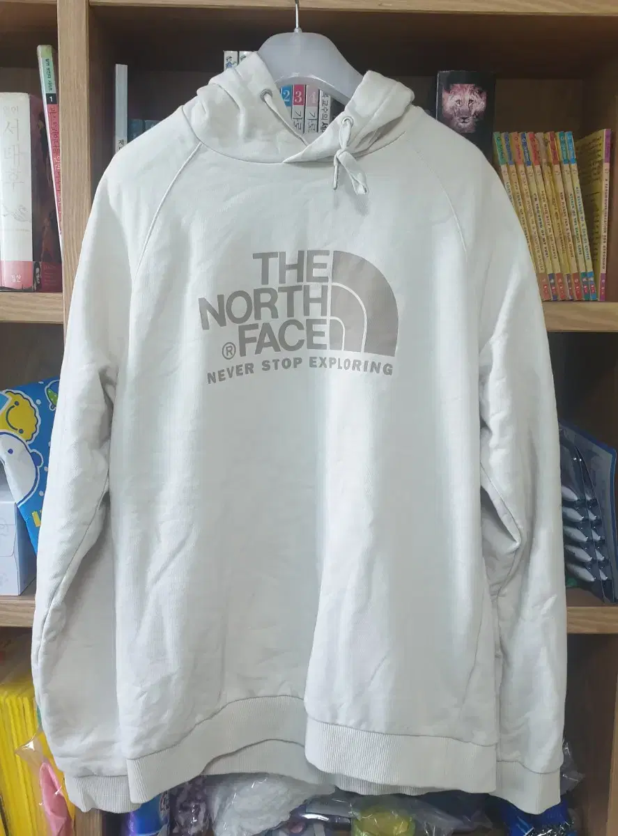 노스페이스 후드티 티셔츠 아이보리