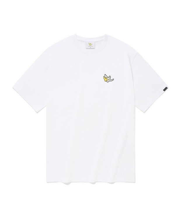 왓릿이즌 더블 엔젤 와펜 반팔 티셔츠 화이트