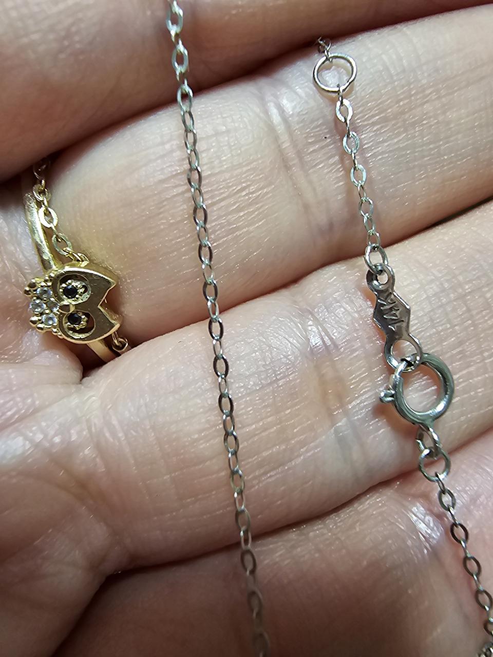 14k목걸이 줄 화이트골드