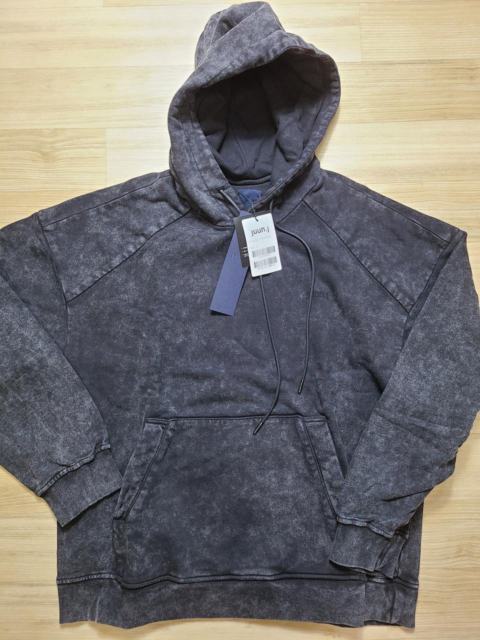 [정품/새상품] 준지 24SS 블랙 가먼트다이 후드티셔츠
