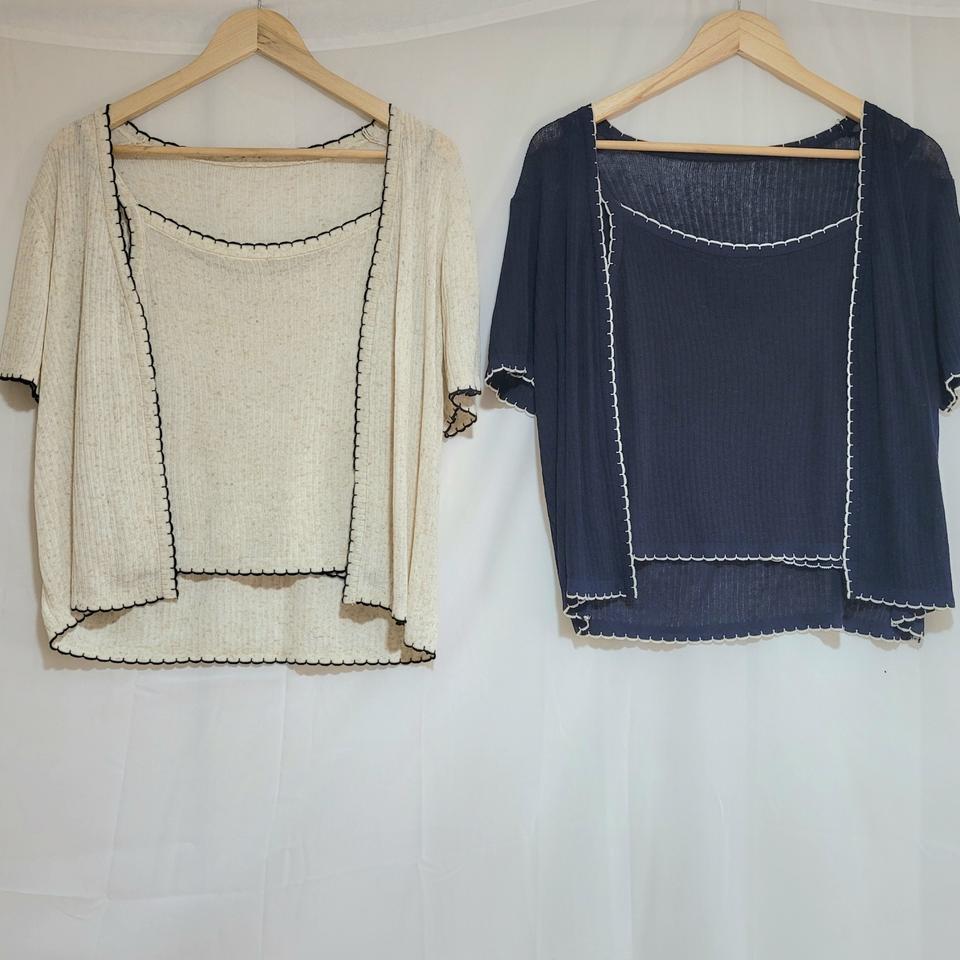 린넨니트 세트 2개.새상품.택배무료