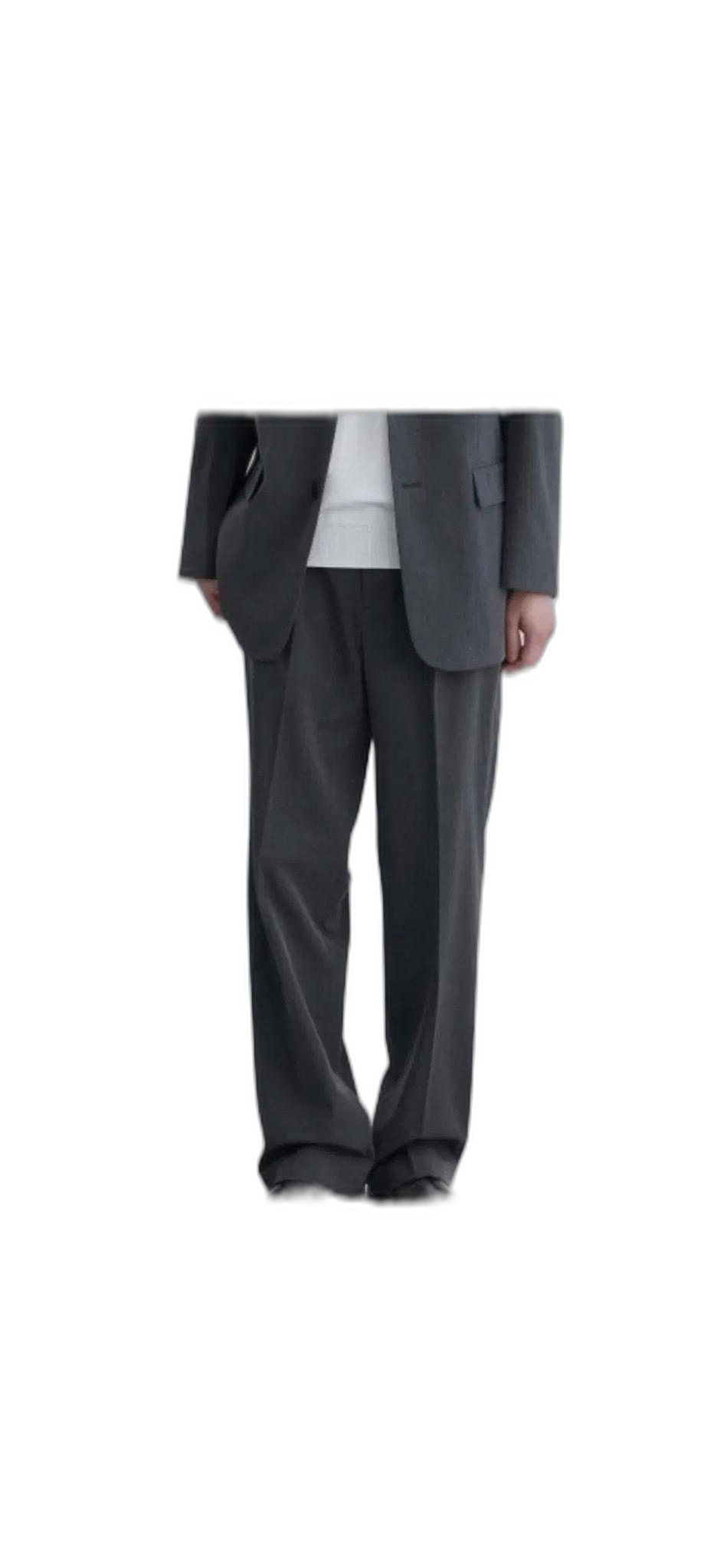 무신사 와이드 히든 밴딩 슬랙스 그레이 새상품 33사이즈