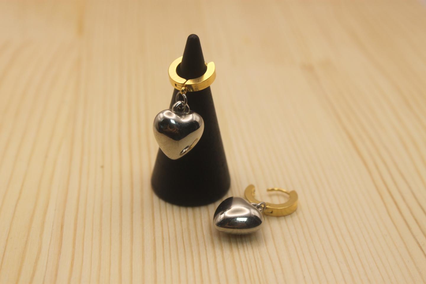 골드 실버 써지컬스틸귀걸이