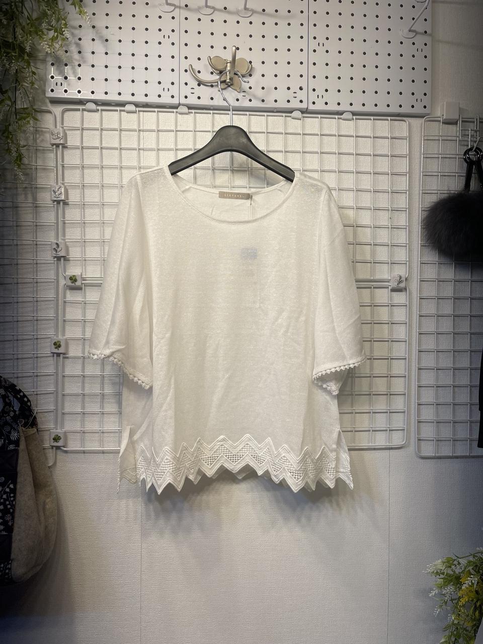 새옷 S 자수배색 나그랑 티셔츠 마함유 스테파넬