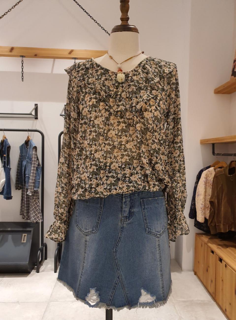 새옷 S 쉬폰 프릴 블라우스 써스데이아일랜드 t192mbl135w