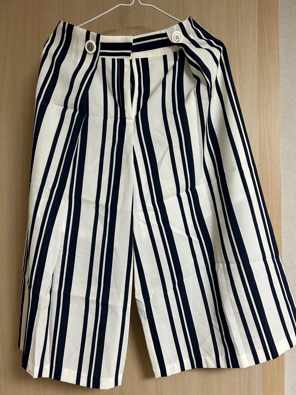 7부 스트라이프 팬츠