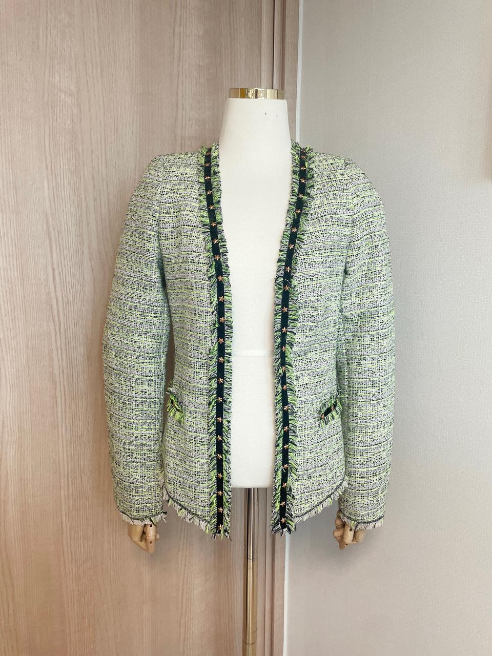 새)메종스카치 트위드 오픈자켓