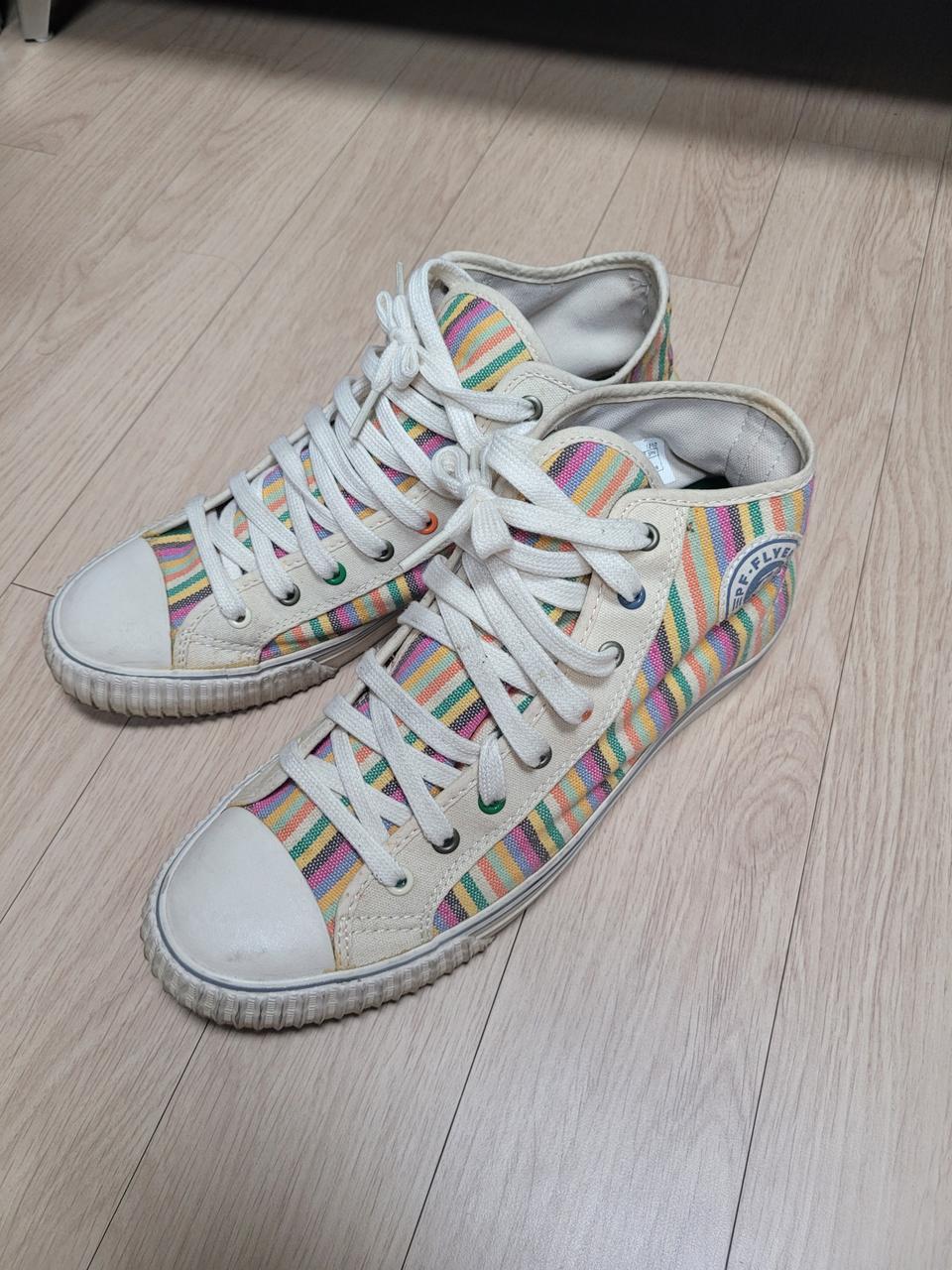 PF flyers 남자 레인보우 캔버스스니커 280(44) 하이