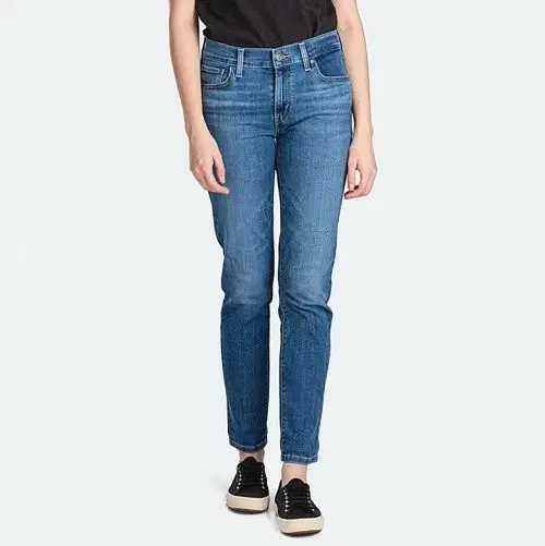 리바이스 여성 보이프렌드 핏 데님 진 27인치 청바지 미드라이즈