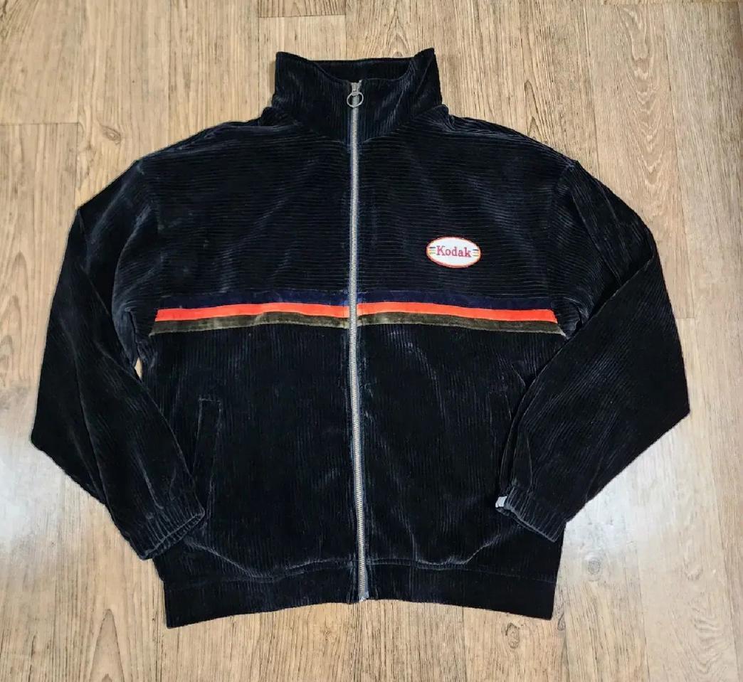 100 코닥 컬러 코듀로이 집업 (블랙컬러) (새것급)