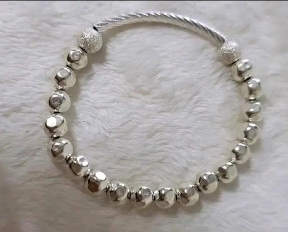 컷팅롱바 은팔찌