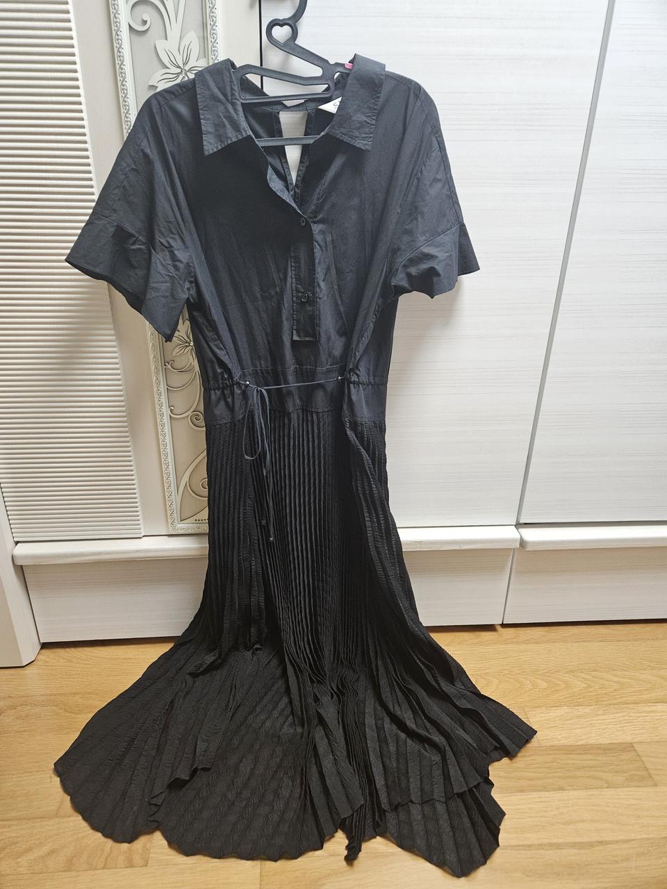 sjsj 플리츠 검정원피스